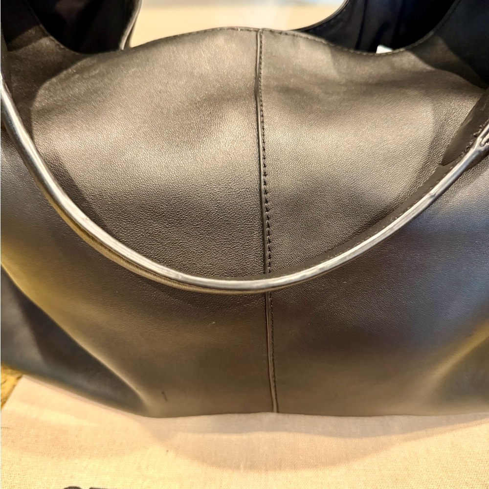 Steve Madden Black Slouchy Leather Shoulder Bag - Picture 10 of 11
